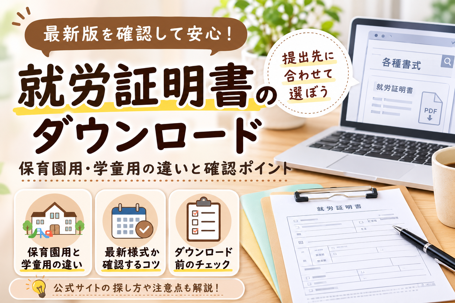 世田谷区】就労証明書はどこでダウンロード？保育・学童で書式が違う